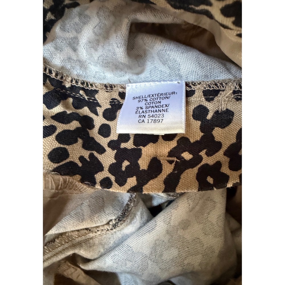 Banana Republic Ryan Fit Leopard Print Shorts Tan Black Animal Cotton Stretch 6 - Picture 8 of 8
